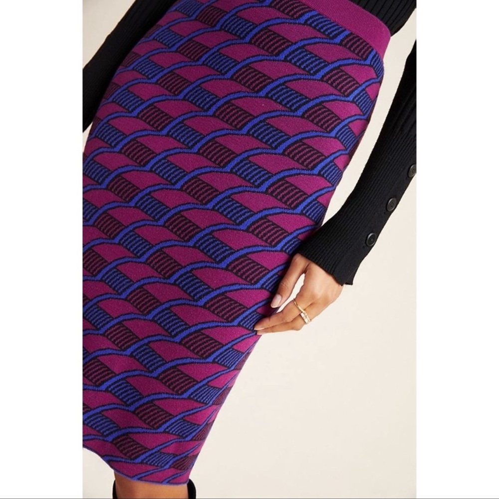 Anthropology Maeve Nancy modest Sweater Pencil Skirt NWOT Size Med - Picture 4 of 7